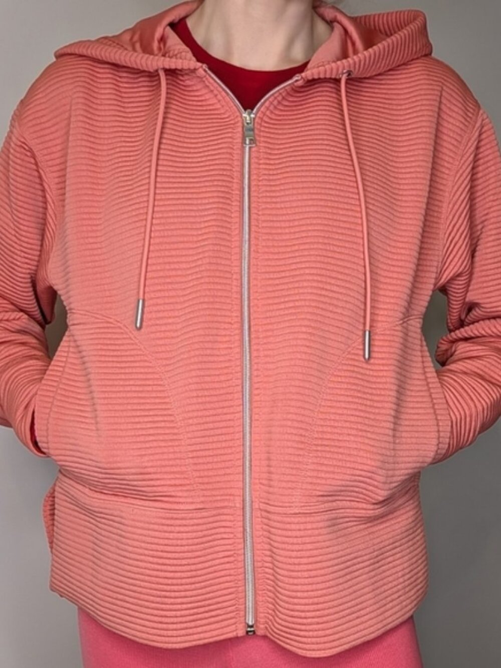 DKNY Pink Cropped Hoodie | Like New | Size XS